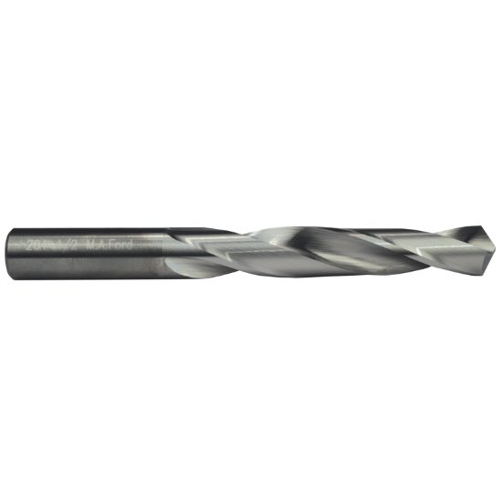 Picture of M.A. Ford 20411300A Carbide Drill Solid Carbide 118° 0.113 Dia 0.113 Shank 2.250 OAL 2 Flute 1.250 Flute Length Carbide AlTiN